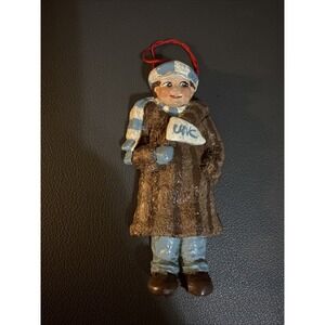 Vintage UNC University Of North Carolina Lil Fan Christmas Ornament